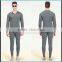 Combed Cotton Lycra Heated Thermal Underwear Men Thick Long Sleeve Long John V-neck Thermal Clothing Set Simple Design