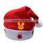 2016 printed cotton Christmas hat, Claus'cap,newest beautiful Christmas decoration Christmas hat