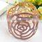 Popular frosted rose bangles for girls jewelry,gold hollow iron bangle in Yiwu