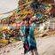 2017 Tibet wind women cloak one model flowers pattern large size 160*130cm ladies scarf with tassels