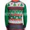 Men Green Sweater Red Striped Pattern Custom Christmas Sweater