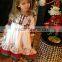 Girls Classic Long Sleeved Plaid Vintage Lace Embellished Nightgown Baby Christmas Sleepwear