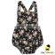 HYB178 Yihong Fancy Black Fabric Printed Flowers Baby Soft Cotton Romper Crepe Punjabi Suits