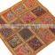 Orange Kundan Decorative Pillow Big Floor Indian Decorative Bedding Pillow 24in