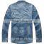 denim long sleeve shirts double pockets stitching men shirts