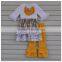 wholesale baby girls mustard pie clothing sets 2017