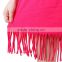 baby girls tassels cotton dress boutique all-match clothing kids wear fringe multi color mint M7031507