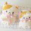 lovely cartoon animal cat folding children baby blanket