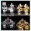 Cheap Plastic Party Fancy Dress Golden King and Queen Crowns HPC-0799