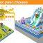 U-Rides White Snow bear Giant Inflatable Ocean ball pool with slides and toys