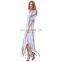 Kate Kasin Womens Casual Loose Comfortable Short Sleeve V-Neck Tie Dye Maxi Dress KK000701-1