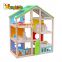 2019 Original Design children pretend play wooden mansion dollhouse with multicolor W06A358B