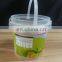 Clear colour Plastic food packaging bucket with printing