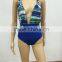 2016 Best Seller Hawaii Beach Bathing Suit High Waisted Push Up Bikini Deep V Sey Tie Dye Women Swim Suit Bandage Bikinis Khaki