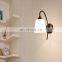 Modern minimalist personality wrought iron glass wall lamp for decoration