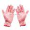 Anti Cut Resistant Level 5 Work Gloves Construction Pink Color