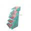 Christmas gift cards corrugated hook floor stand display rack