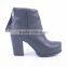 Wholesale china made military high heel ankle boots with back tassel zipper