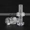 M2 M2.5 M3 M4 M5 acrylic cross round head nylon screws phillip nylon transparent plastic screw DIN7985