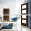 solid core wood interior dark wood front door with glass modern flush mount prehung room door