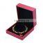 Fadeli Wholesale Custom Logo Red Pu Leather Jewelry Packaging Necklace Pendant Box