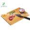 Organic Bamboo Cutting Board, with 3 Built-in Compartments and Juice Grooves, Chopping Board for Meats Bread Fruits