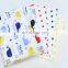 Cartoon little whale aqua dot AB printed fabric Kindergarten baby quilt cover cotton twill fabric