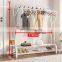 Metal Wardrobe Storage Rack Clothing Organizer For Living Room / Bedroom