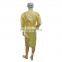 Deming Manufacturer Nonwoven Personal Protective Medical Disposable Isolation Gown PP PE SMS with Rib Cuff
