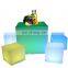 garden seat led sitting cube chair portable solar light 16 Color Change Cube table chairs Furniture Outdoor 40CM