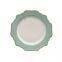 Gold Rimmed European Style High Grade Aqua Green Colored Porcelain Ceramic Charger Plate Dinner Set Tableware