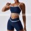 Yoga wear set high quality high waist active wear set workout clothing compressed yoga biker short sport bra and short set