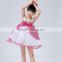 Wholesale hot pink baby girls party wear dress flower cute baby bubble skirt party dress