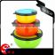 Color tableware mixing bowl tiffin box stainless steel keep food fresh Storage Boxes with plastic lid
