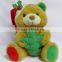 large Christmas plush bear , large Christmas stuffed plush bear toy wholesale