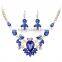 Jofo Brand 2016 Latest Popular Lady Alloy Blue Crystal Jewelry Set For Women and Lady