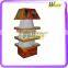 2015 new design corrugated paper fruit candy floor display stand with tiers