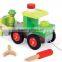 New Item Wooden Tractor Toy OEM Creative Wooden Tractor Kids Combination Toys EZ5104