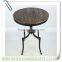 KZ140063 Ancient iron cafe bar stool round metal wood table