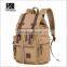 Best selling fashion retro canvas backpack/canvas drawstring backpack bag