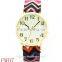 Womens Rainbow Sport Style Fabric Band Quartz Analog Wrist Watch