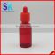 30ml red e juice glass dropper bottle