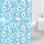 Various Flower Color Transfer Printing Polyeaster Shower Curtain for Bathroom