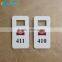 Plastic Retangular Imprinted Key Tags with Logo & Numbers