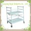 Multifunctional KD sturcture used library metal book cart steel trolley mobile book carts 2 tiers book ladder