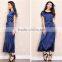 Solid Red 100 Silk Gentle Women's Long Guidle Party Dresses With Top Quality