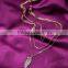 New fashion 3 chains crucian shaped crystal necklace