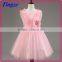 Wholesale high quality girls lace applique princess frocks pink chiffon maxi dresses TR-WS36