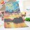 Hot sale colors faleless printed micro fiber hotel towel