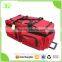 New Arrival Big Capacity Polyester Travel Luggage Bag Sports Trolley Bags with Three Wheels